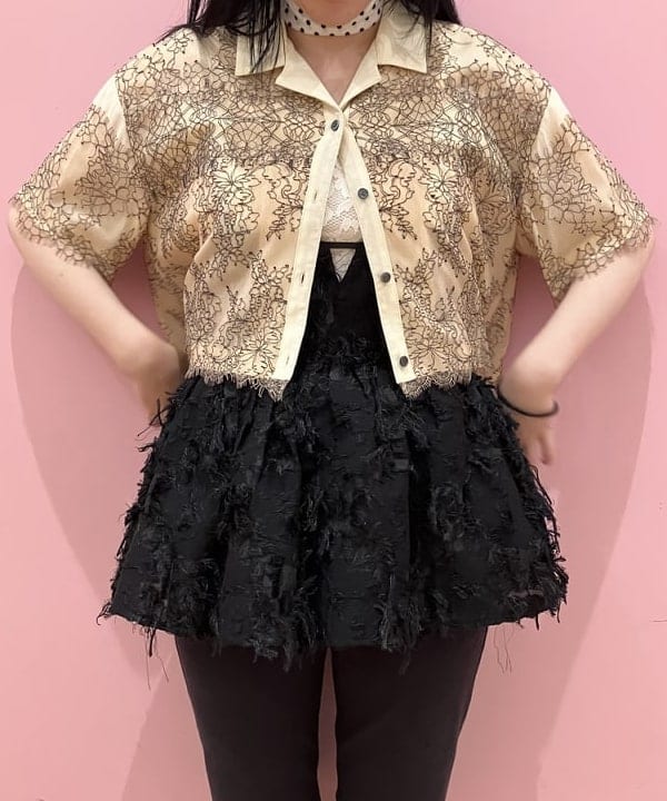 晶さんの「BEAMS WOMEN｜フリンジ ジャカード キャミソール」を使ったコーディネート