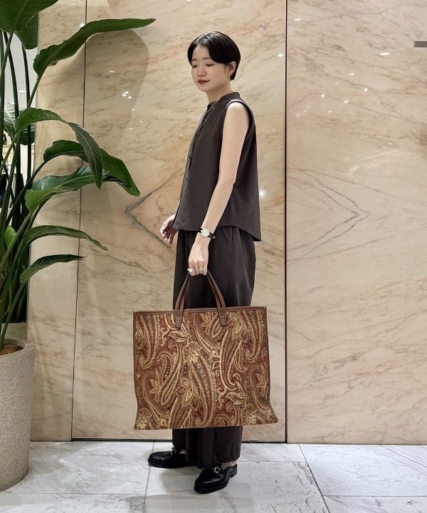 SANOさんの「BEAMS WOMEN｜ウエストリボン ドライ パンツ」を使ったコーディネート