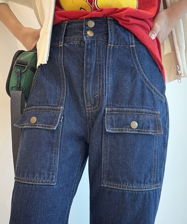 ミナミマリコさんの「BEAMS WOMEN｜デニム ブッシュ パンツ」を使ったコーディネート