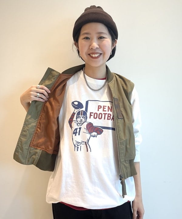 ミナミマリコさんの「BEAMS WOMEN｜organicsta / 2ロール ビーニー」を使ったコーディネート