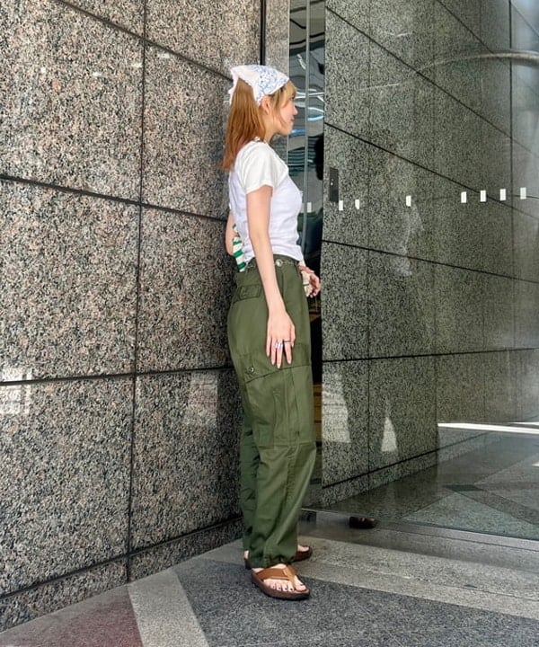 小原 もこさんの「BEAMS WOMEN｜ボーイ ベーシック Tシャツ」を使ったコーディネート