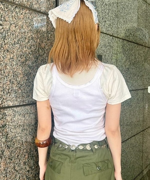 小原 もこさんの「BEAMS WOMEN｜ボーイ ベーシック Tシャツ」を使ったコーディネート