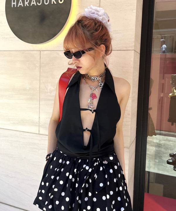 コスゲさんの「BEAMS WOMEN｜RBS / ホルターネック ジレ」を使ったコーディネート