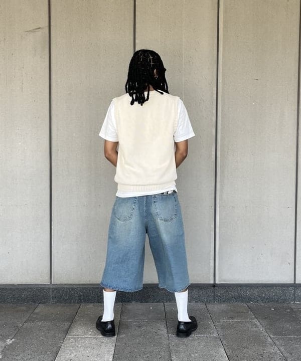 NADEL ナデールさんの「BEAMS WOMEN｜5ポケット クウォーターレングス ワイドデニム」を使ったコーディネート