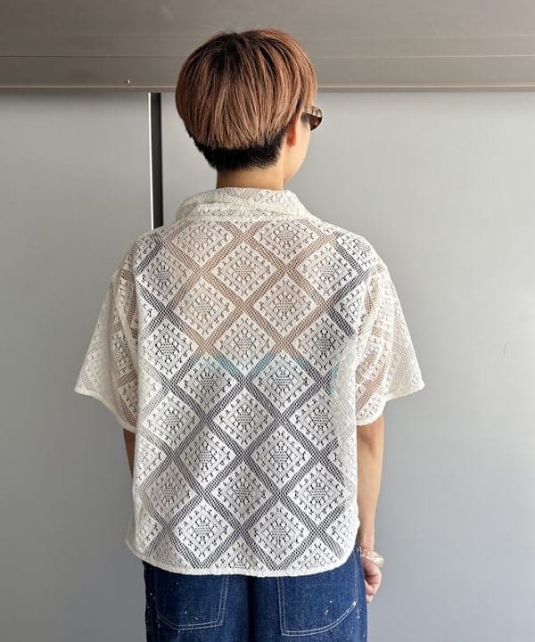 みりさんの「ドビーストライプ オープンカラーシャツ」を使ったコーディネート