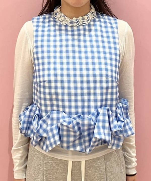 晶さんの「BEAMS WOMEN｜テレコ リブ クルーネック トップス」を使ったコーディネート