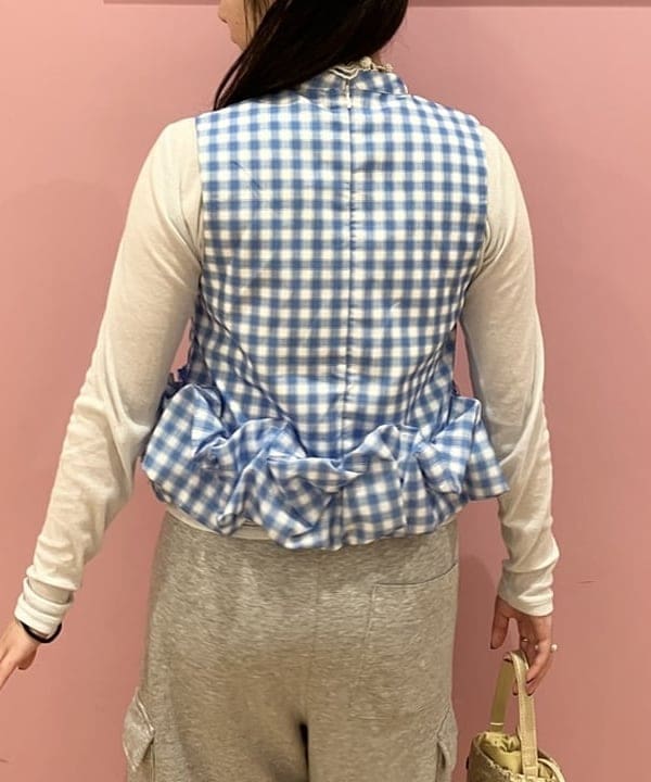 晶さんの「BEAMS WOMEN｜テレコ リブ クルーネック トップス」を使ったコーディネート