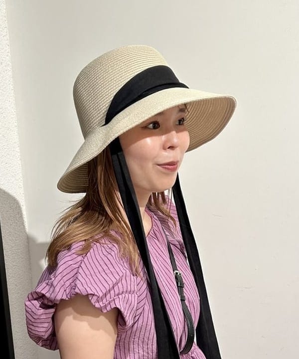 早川 萌子さんの「BEAMS WOMEN｜ストライプ フレンチパフ スリーブ ワンピース」を使ったコーディネート