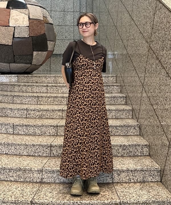 YABUさんの「BEAMS WOMEN｜プリント キャミ ワンピース」を使ったコーディネート