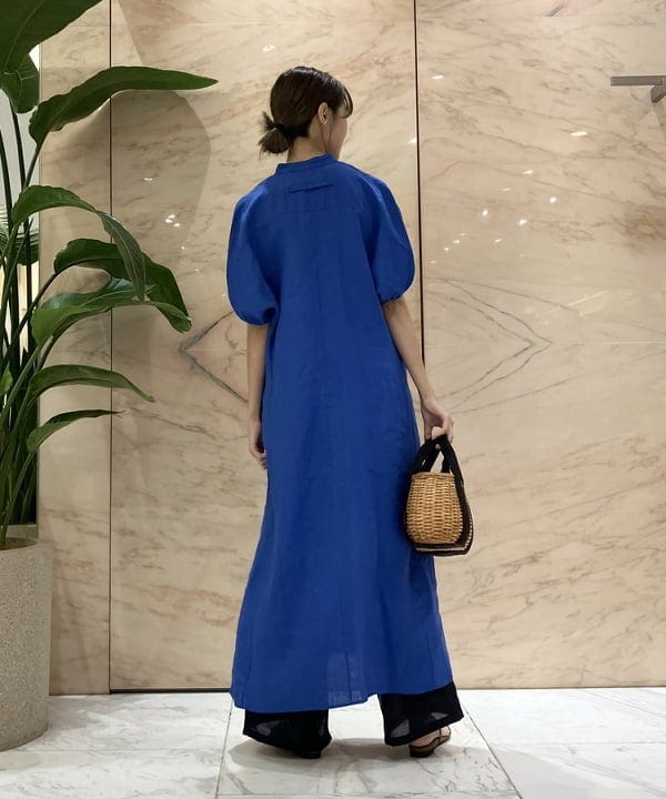 茂野 真楓さんの「BEAMS WOMEN｜TICCA / リネン バルーンスリーブ ワンピース」を使ったコーディネート