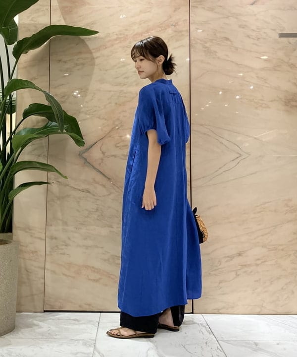 茂野 真楓さんの「BEAMS WOMEN｜TICCA / リネン バルーンスリーブ ワンピース」を使ったコーディネート