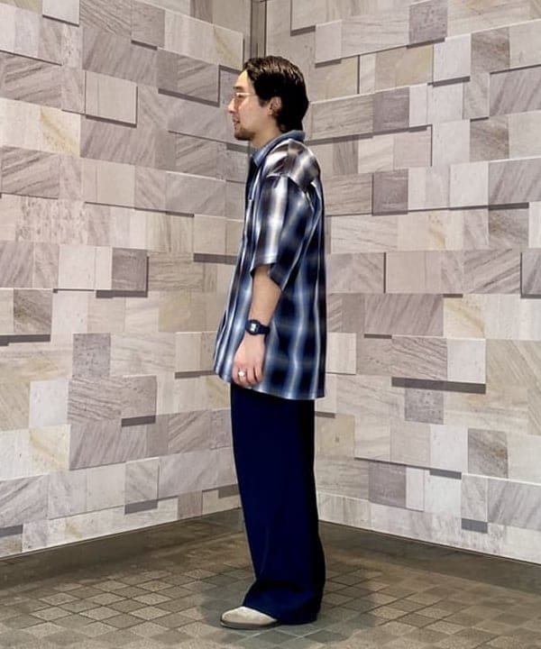 ゴッツさんの「オンブレ チェック ルーズ シャツ」を使ったコーディネート