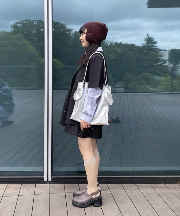マツド ユメカさんの「BEAMS WOMEN｜ドットプリント ミニ キャミワンピース」を使ったコーディネート