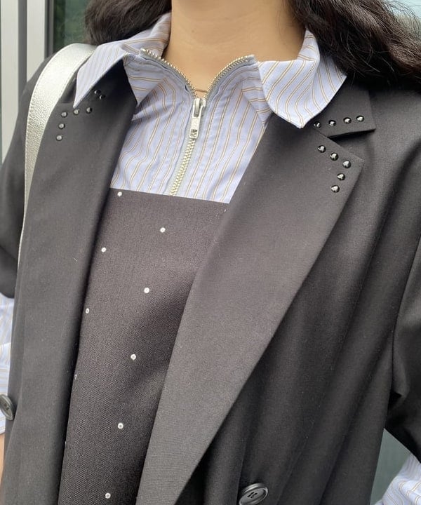 マツド ユメカさんの「BEAMS WOMEN｜ドットプリント ミニ キャミワンピース」を使ったコーディネート