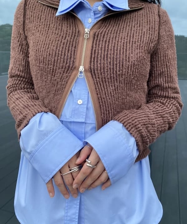 マツド ユメカさんの「BEAMS WOMEN｜Ｗカラー レイヤード シャツ」を使ったコーディネート
