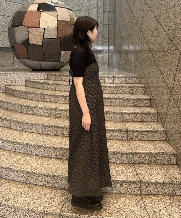 Sakiさんの「BEAMS WOMEN｜プリント キャミ ワンピース」を使ったコーディネート