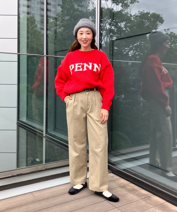 おのすさんの「BEAMS WOMEN｜【別注】Dickies / 2プリーツ パンツ」を使ったコーディネート