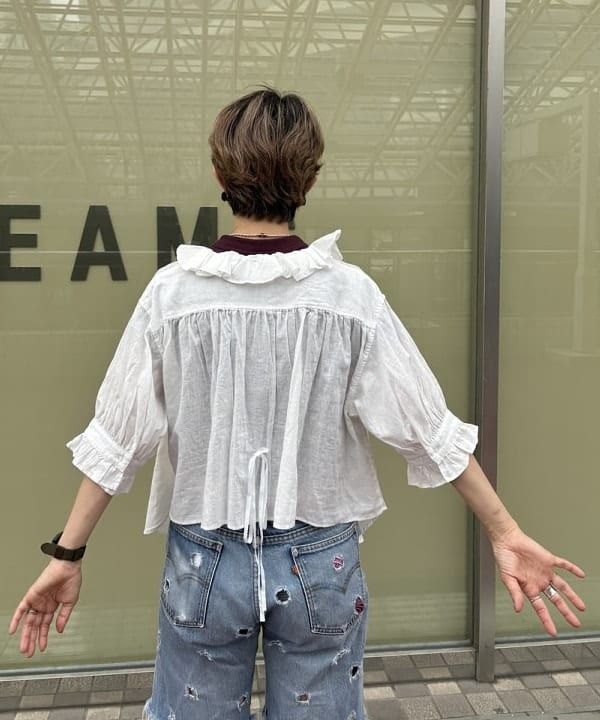 矢野(青木)優香さんの「ボーイ ベーシック Tシャツ」を使ったコーディネート
