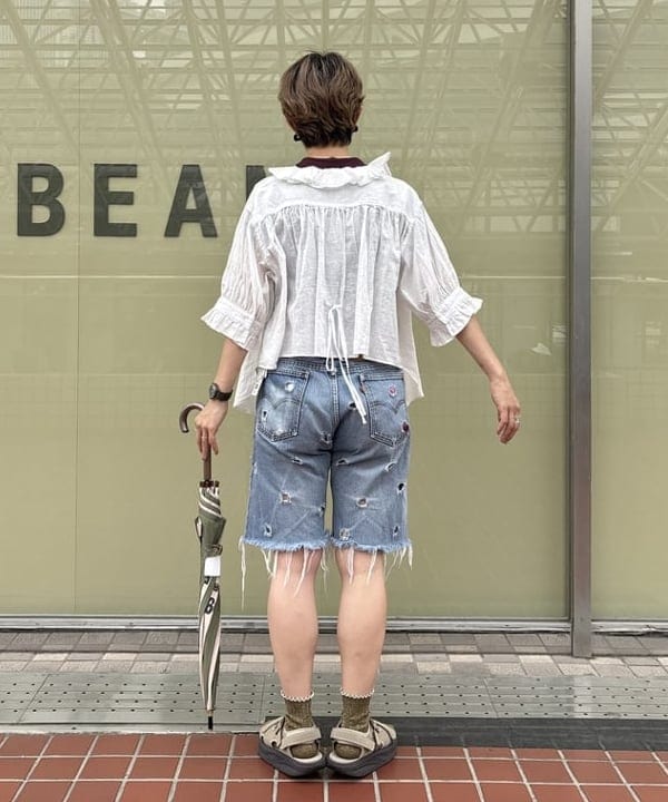 矢野(青木)優香さんの「ボーイ ベーシック Tシャツ」を使ったコーディネート