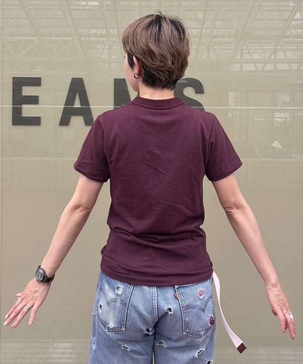 矢野(青木)優香さんの「ボーイ ベーシック Tシャツ」を使ったコーディネート