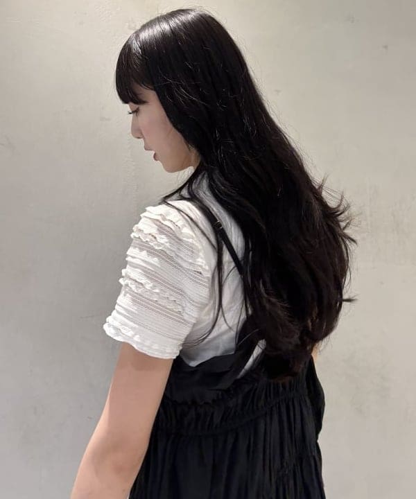 松田 陽茉莉さんの「BEAMS WOMEN｜blicenscell / sequin buscket バッグ」を使ったコーディネート