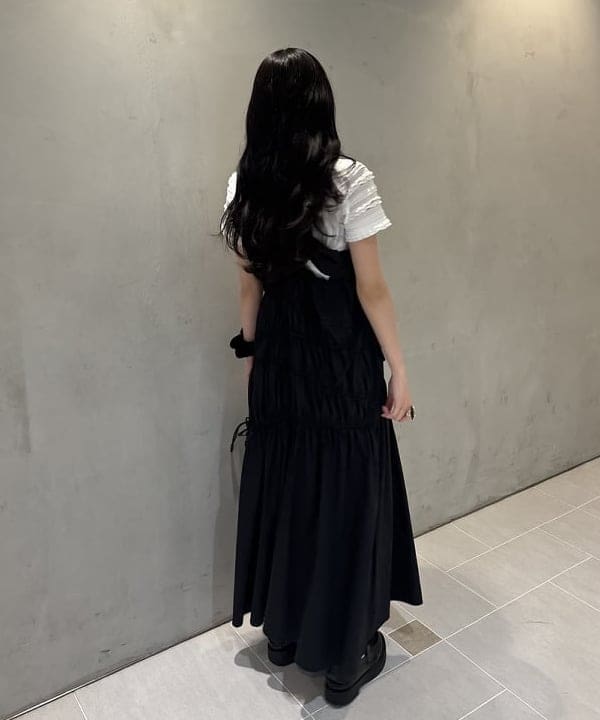 松田 陽茉莉さんの「BEAMS WOMEN｜blicenscell / sequin buscket バッグ」を使ったコーディネート