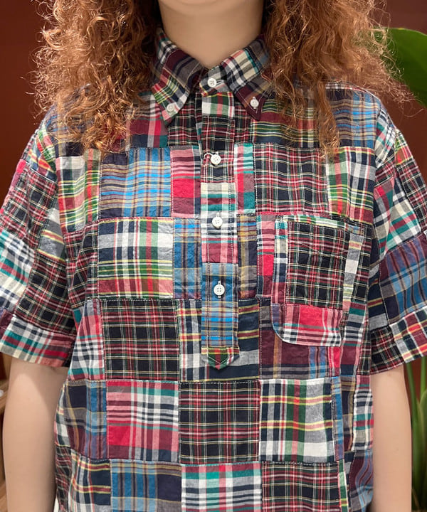 エノモト アミさんの「BEAMS WOMEN｜B.D. Pullover Classic-fit Patchwork Madras」を使ったコーディネート