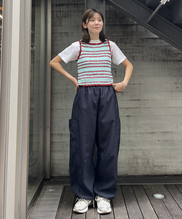 FREE'S MART｜<セットアップ対応>タックセミワイドパンツ