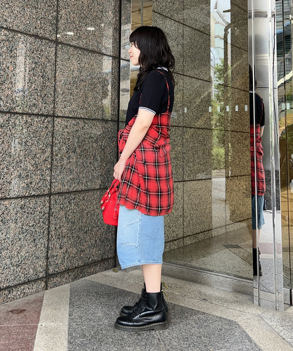 Sakiさんの「BEAMS WOMEN｜FRED PERRY / The Twin Tipped Fred Perry Shirt」を使ったコーディネート