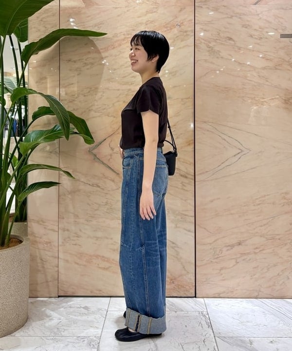 ゆうかさんの「BEAMS WOMEN｜B SIDES / RELAXED CUFFED LASSO デニムパンツ」を使ったコーディネート
