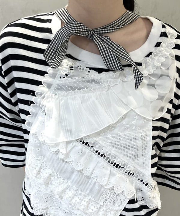 須賀さんの「BEAMS WOMEN｜【別注】TORI-TO / バイアス フリル BIG Tシャツ」を使ったコーディネート