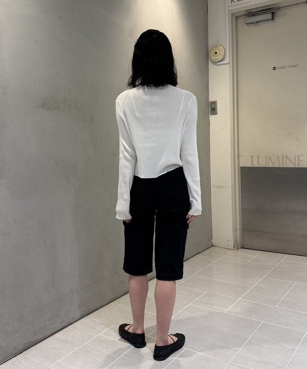 野村 美紅さんの「BEAMS WOMEN｜18G リブ クルーネック カーディガン」を使ったコーディネート