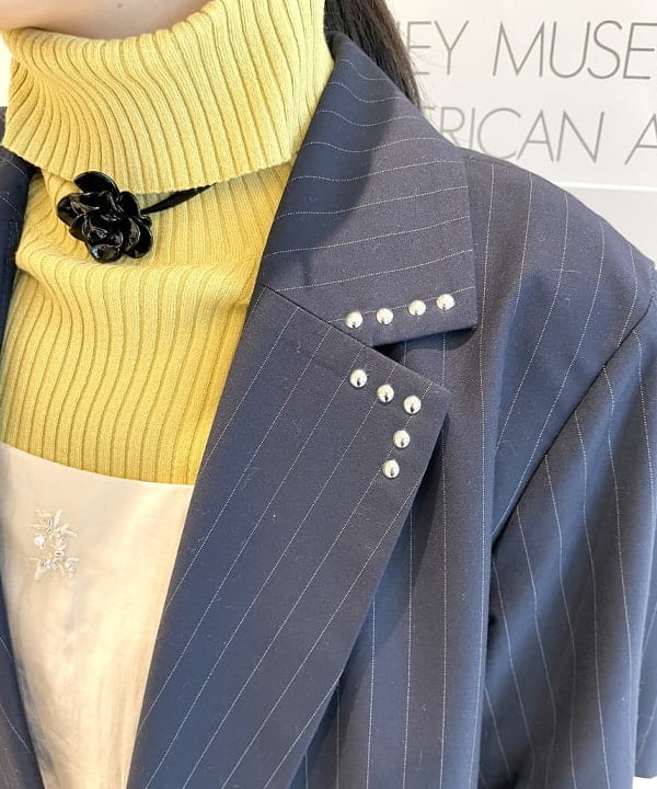 カタヤマ アヤさんの「BEAMS WOMEN｜ラペル ドット ハーフスリーブ ジャケット」を使ったコーディネート