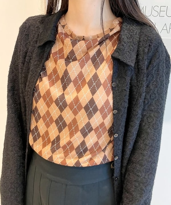 カタヤマ アヤさんの「BEAMS WOMEN｜起毛 レース シャツ」を使ったコーディネート