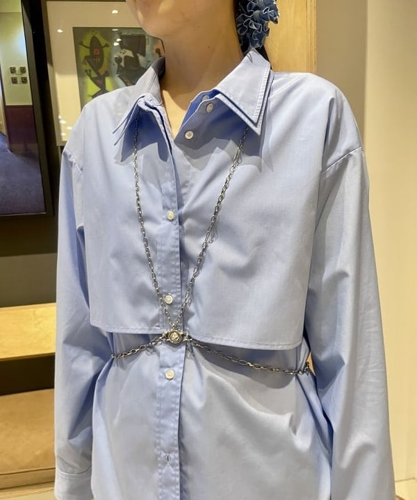 カタヤマ アヤさんの「BEAMS WOMEN｜Ｗカラー レイヤード シャツ」を使ったコーディネート