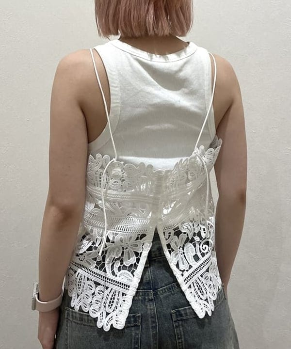 まゆちゃんさんの「BEAMS WOMEN｜レース スクエア キャミソール」を使ったコーディネート