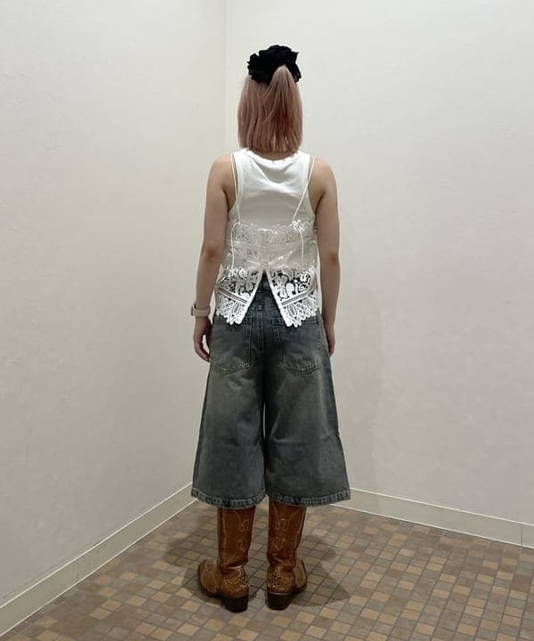 まゆちゃんさんの「BEAMS WOMEN｜レース スクエア キャミソール」を使ったコーディネート