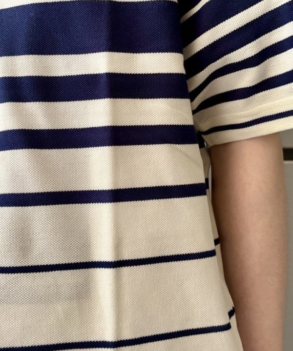 うえきんぐさんの「【別注】FRED PERRY / リラックス ストライプ ピケ ポロシャツ」を使ったコーディネート