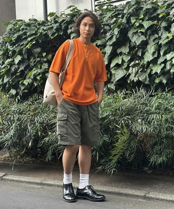 Kellyさんの「BEAMS WOMEN｜【別注】dip / Mesh Henley Neck T-shirt」を使ったコーディネート