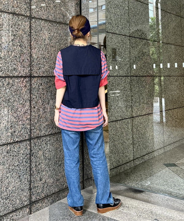 小原 もこさんの「BEAMS WOMEN｜【別注】Healthknit / ソフト スラブ Tシャツ」を使ったコーディネート