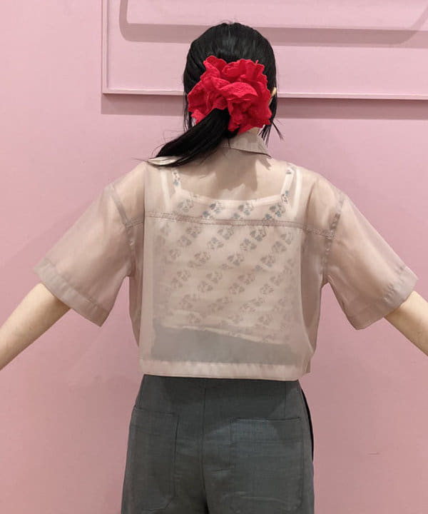 晶さんの「BEAMS WOMEN｜シアー クロップドシャツ」を使ったコーディネート