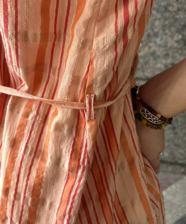 ばるたんさんの「BEAMS WOMEN｜ストライプ キャミ ワンピース」を使ったコーディネート