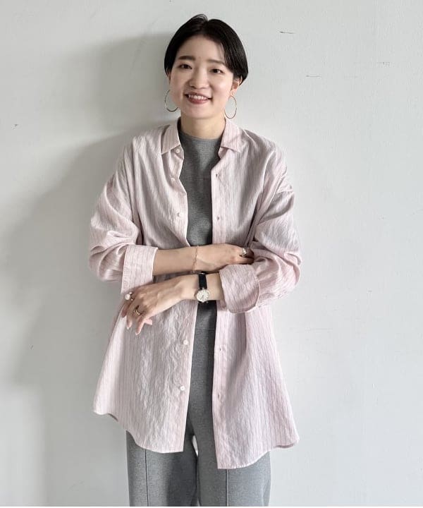 SANOさんの「BEAMS WOMEN｜AK+1 / 総針 ショート ニット」を使ったコーディネート