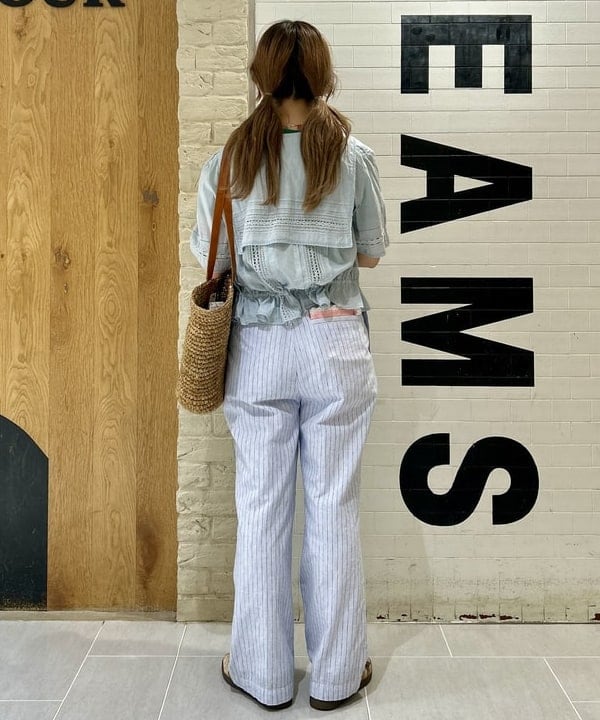 ナツハさんの「BEAMS WOMEN｜ストライプ チェック スラックス」を使ったコーディネート