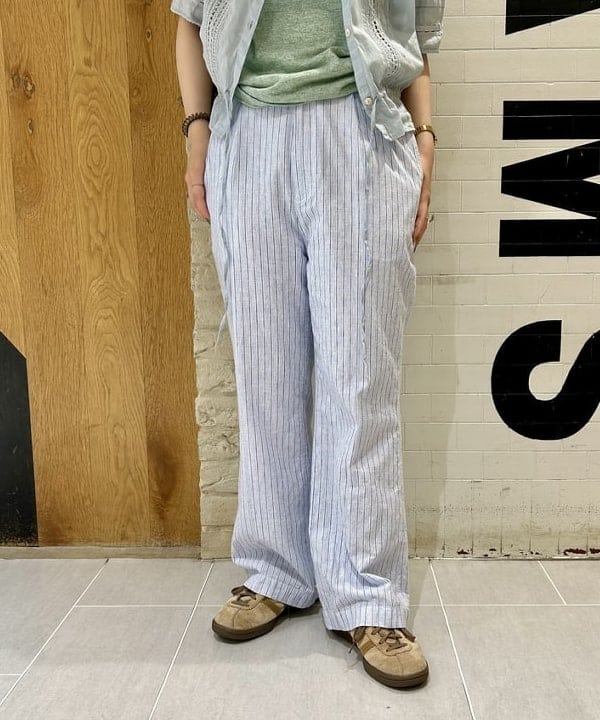 ナツハさんの「BEAMS WOMEN｜ストライプ チェック スラックス」を使ったコーディネート