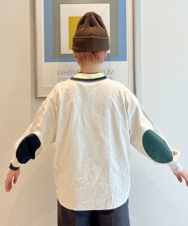 木村 梨香さんの「BEAMS WOMEN｜【別注】Champion / エルボーパッチ Tシャツ」を使ったコーディネート