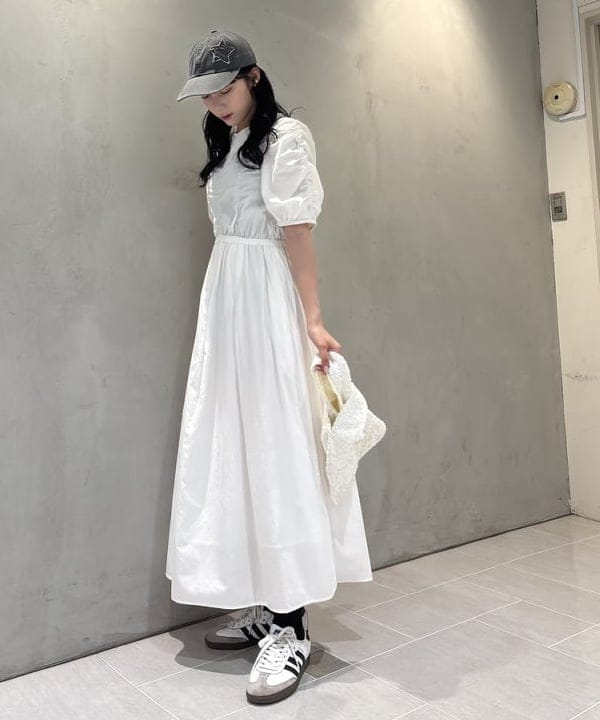 松田 陽茉莉さんの「BEAMS WOMEN｜ne Quittez pas / ドビー シャーリング ワンピース」を使ったコーディネート