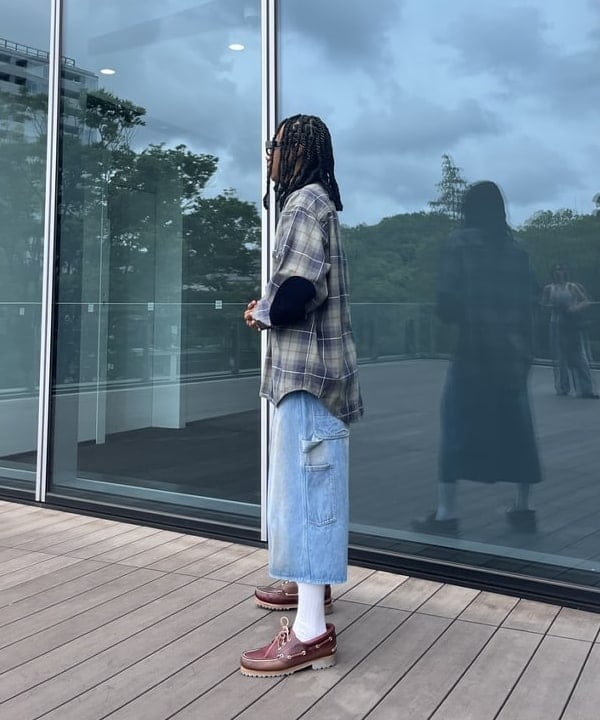 NADEL ナデールさんの「BEAMS WOMEN｜チェック ワークシャツ」を使ったコーディネート