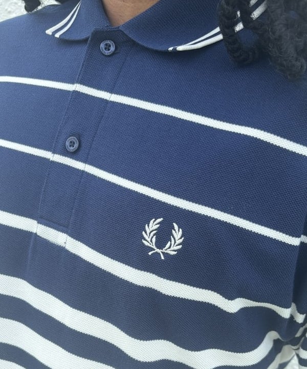 NADEL ナデールさんの「BEAMS WOMEN｜【別注】FRED PERRY / リラックス ストライプ ピケ ポロシャツ」を使ったコーディネート