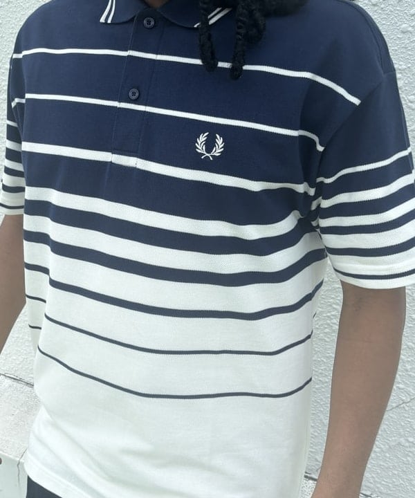 NADEL ナデールさんの「BEAMS WOMEN｜【別注】FRED PERRY / リラックス ストライプ ピケ ポロシャツ」を使ったコーディネート